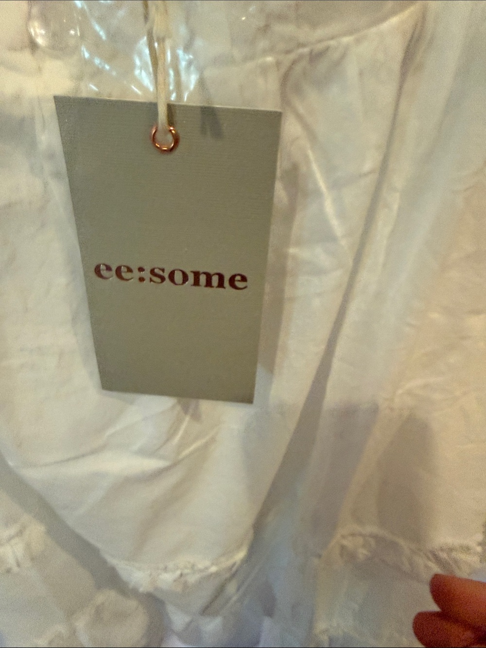 eesome White Button-Front Ruffled Tank - Picture 3 of 6